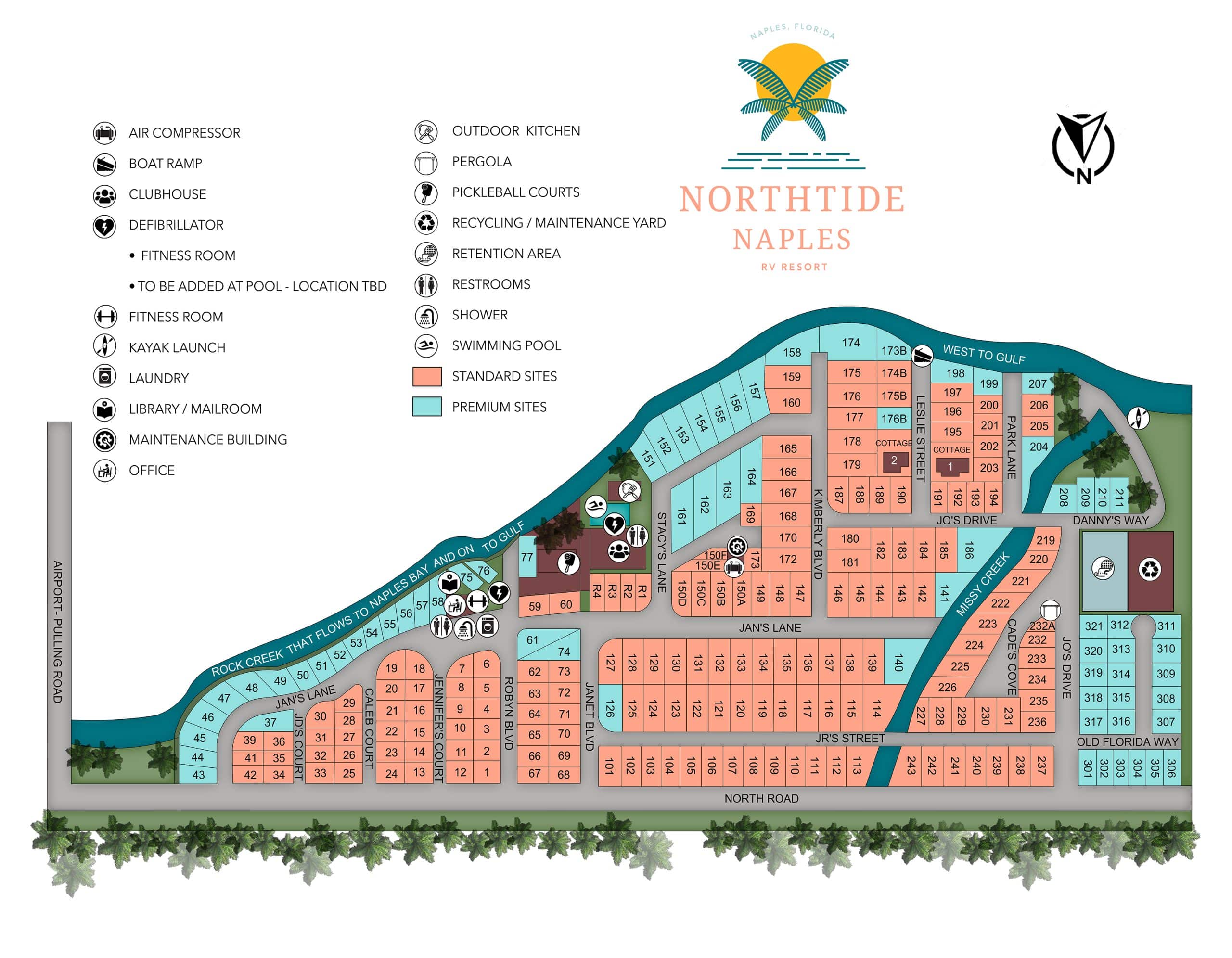 Northtide Naples site map