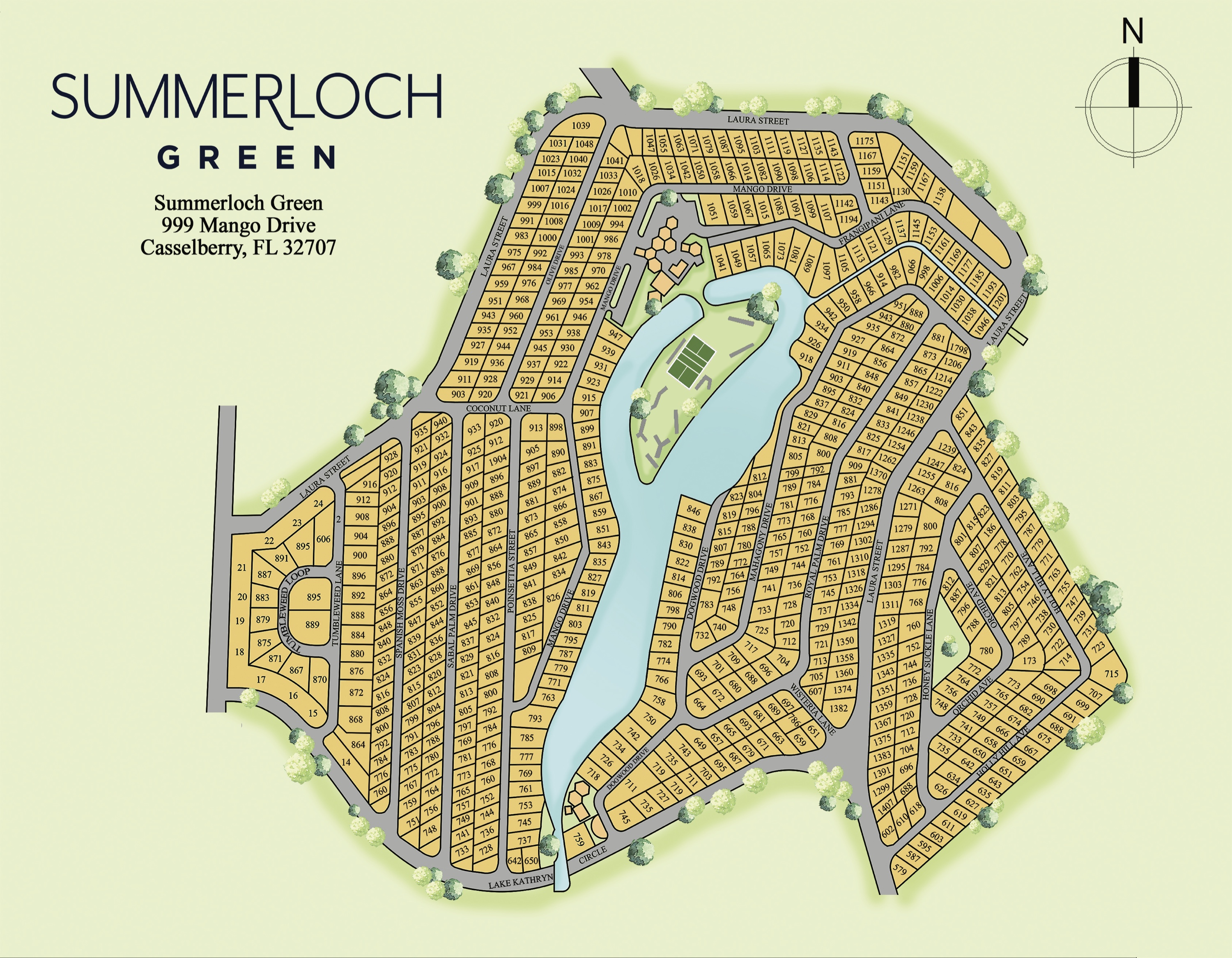 Summerloch Green site map